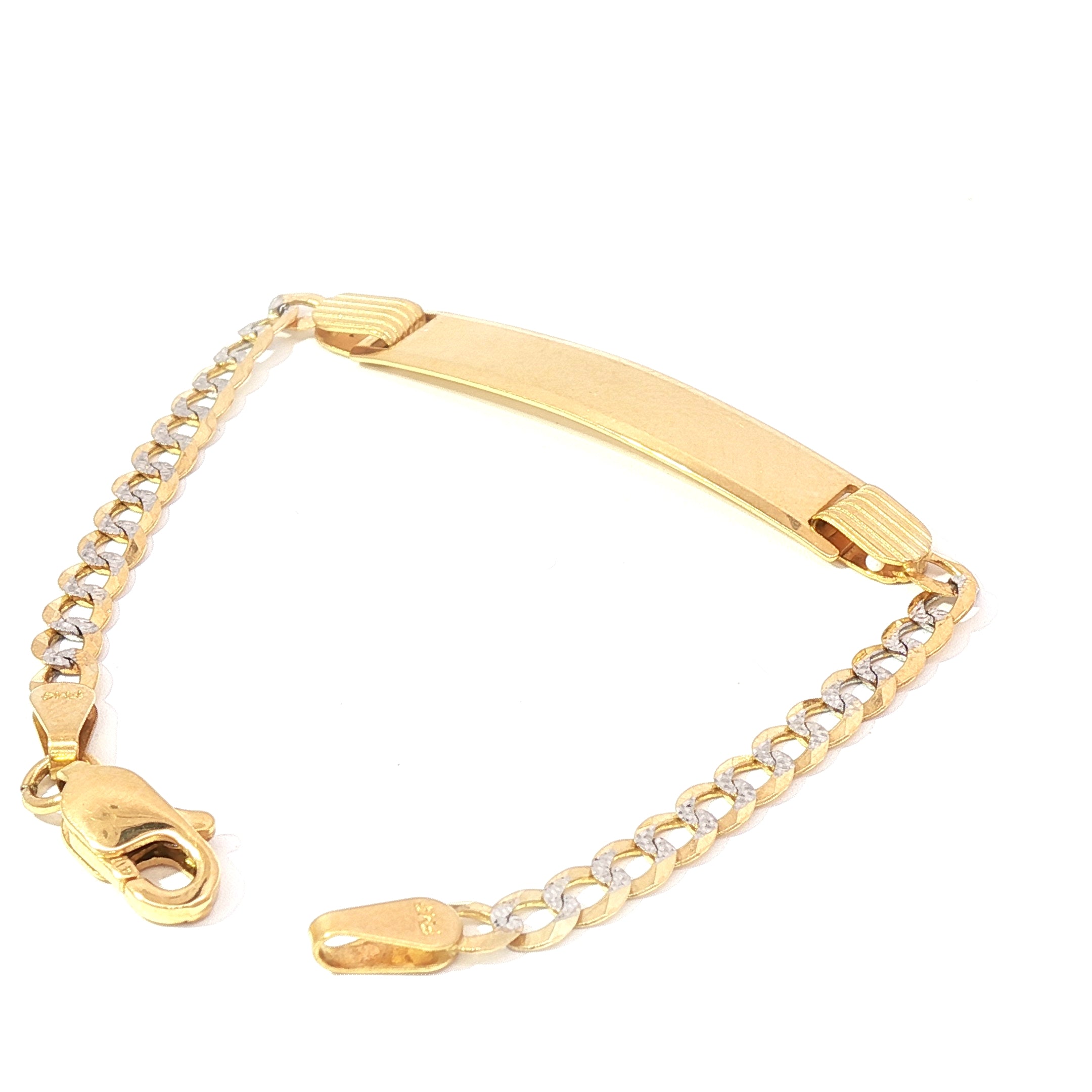 10KT Two-Tone Gold Children’s Nameplate Bracelet