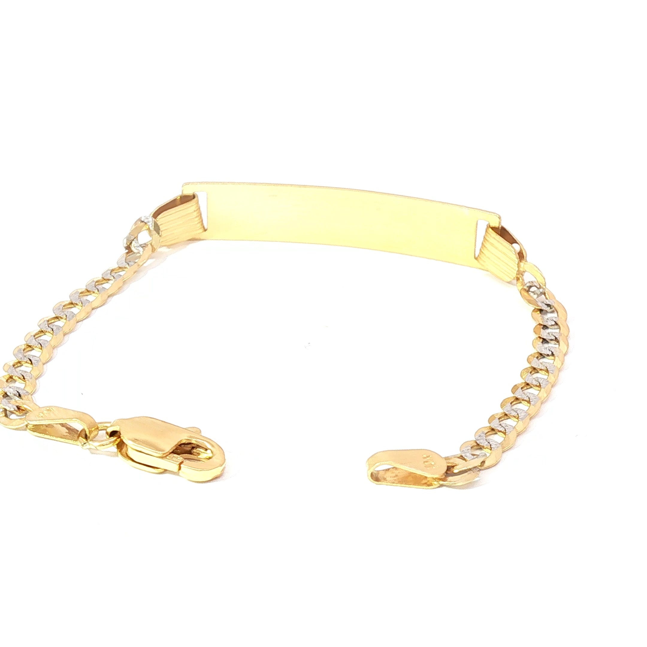 10KT Two-Tone Gold Children’s Nameplate Bracelet