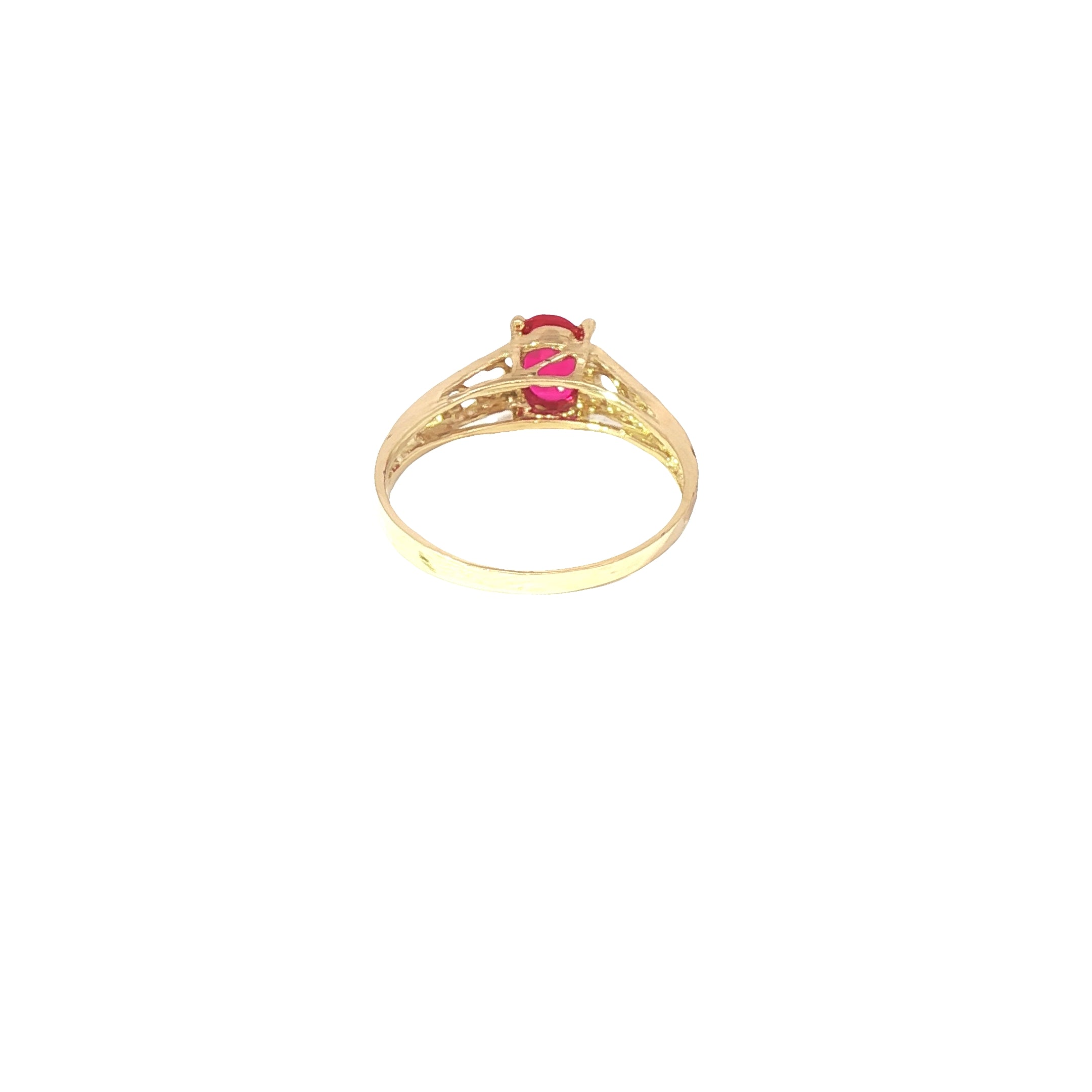 Pink Radiance 10KT Gold Filigree Ring – US Size 3.25