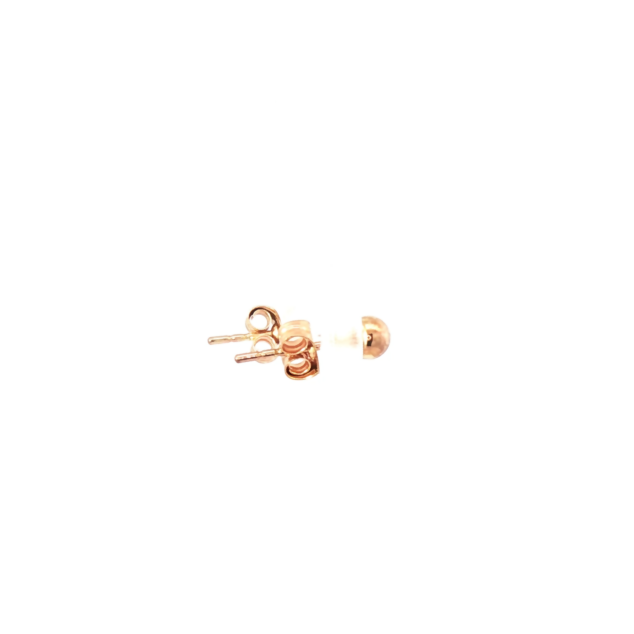 Timeless Minimalism: 14K Rose Gold 2mm Ball Stud Earrings (.18g, XRF Certified)