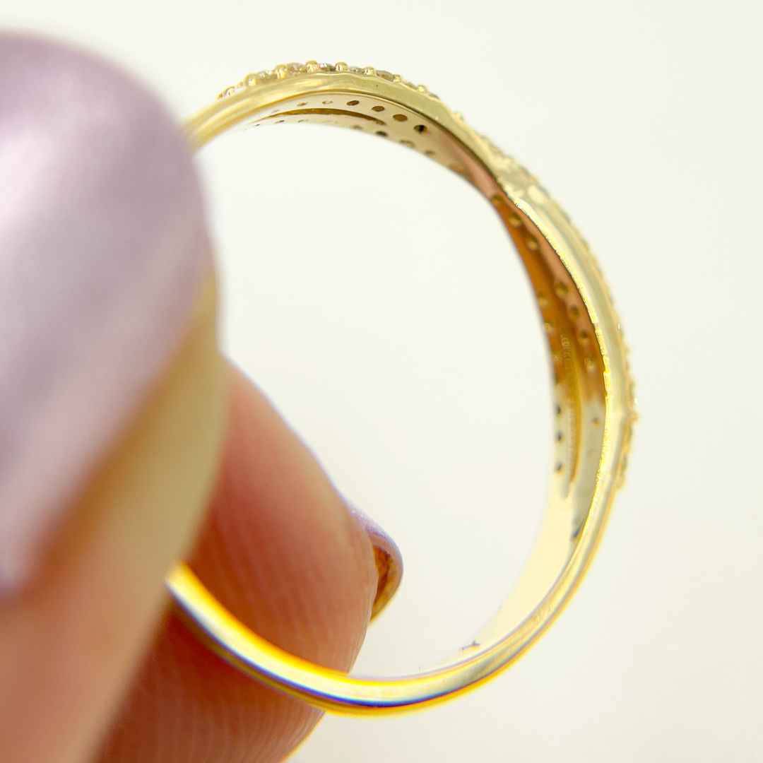 14K Solid Gold Diamond Ring