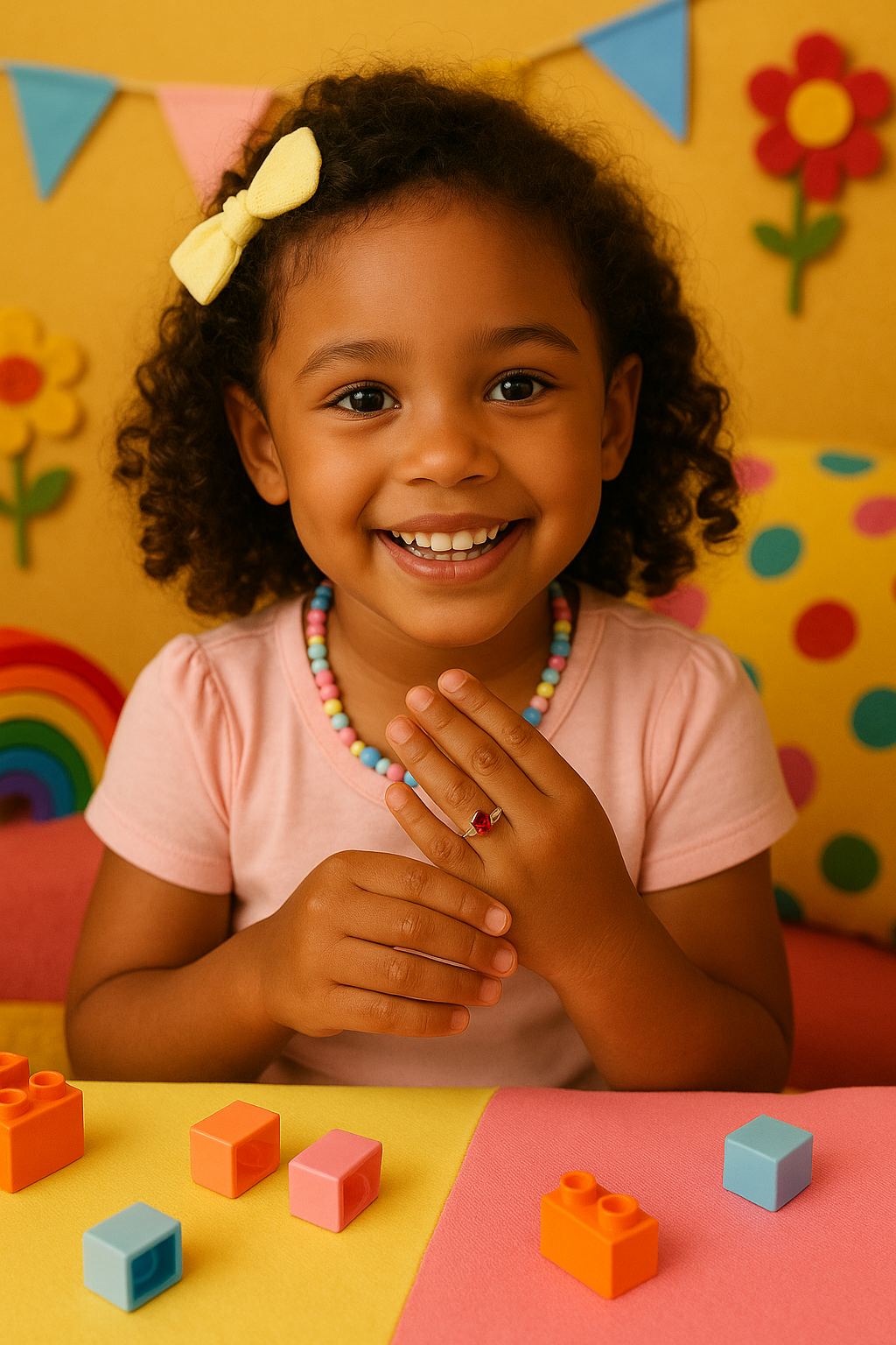 Dainty 10K Gold Ruby CZ Vintage Ring – size 1.25