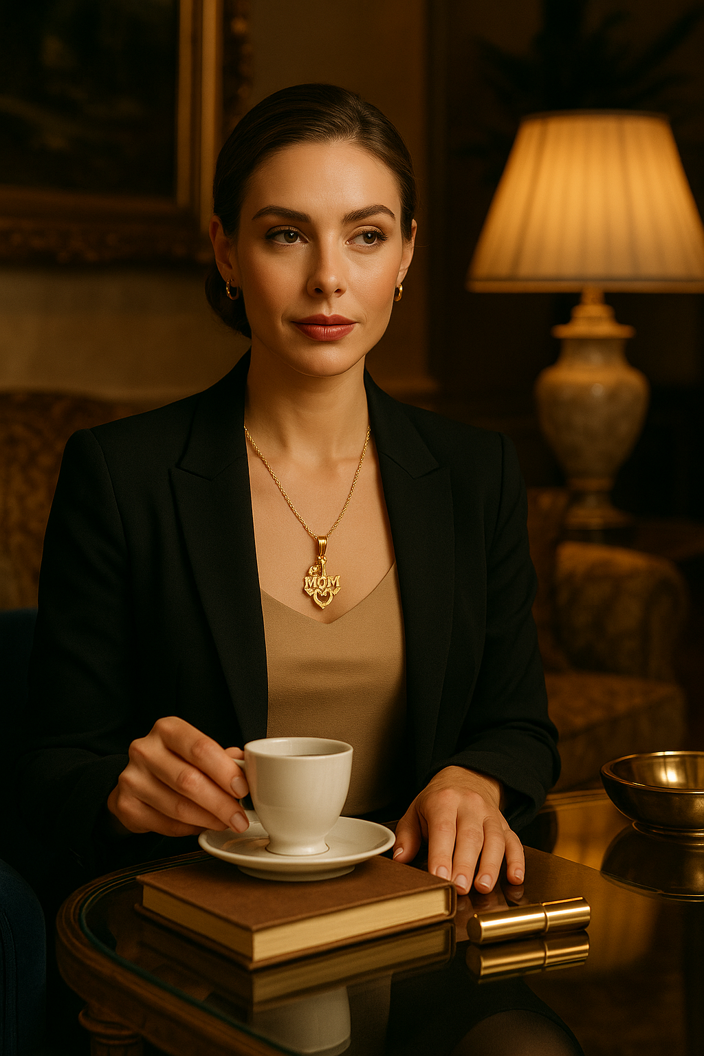 10K Solid Yellow Gold “#1 Mom” Heart Pendant – 1.16g