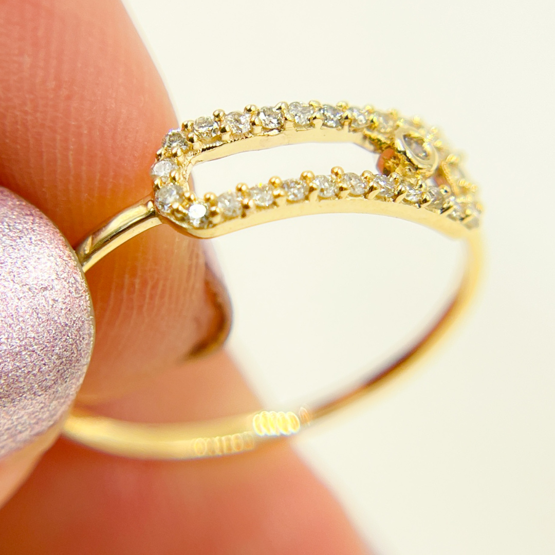 14K Solid Gold Diamond Ring