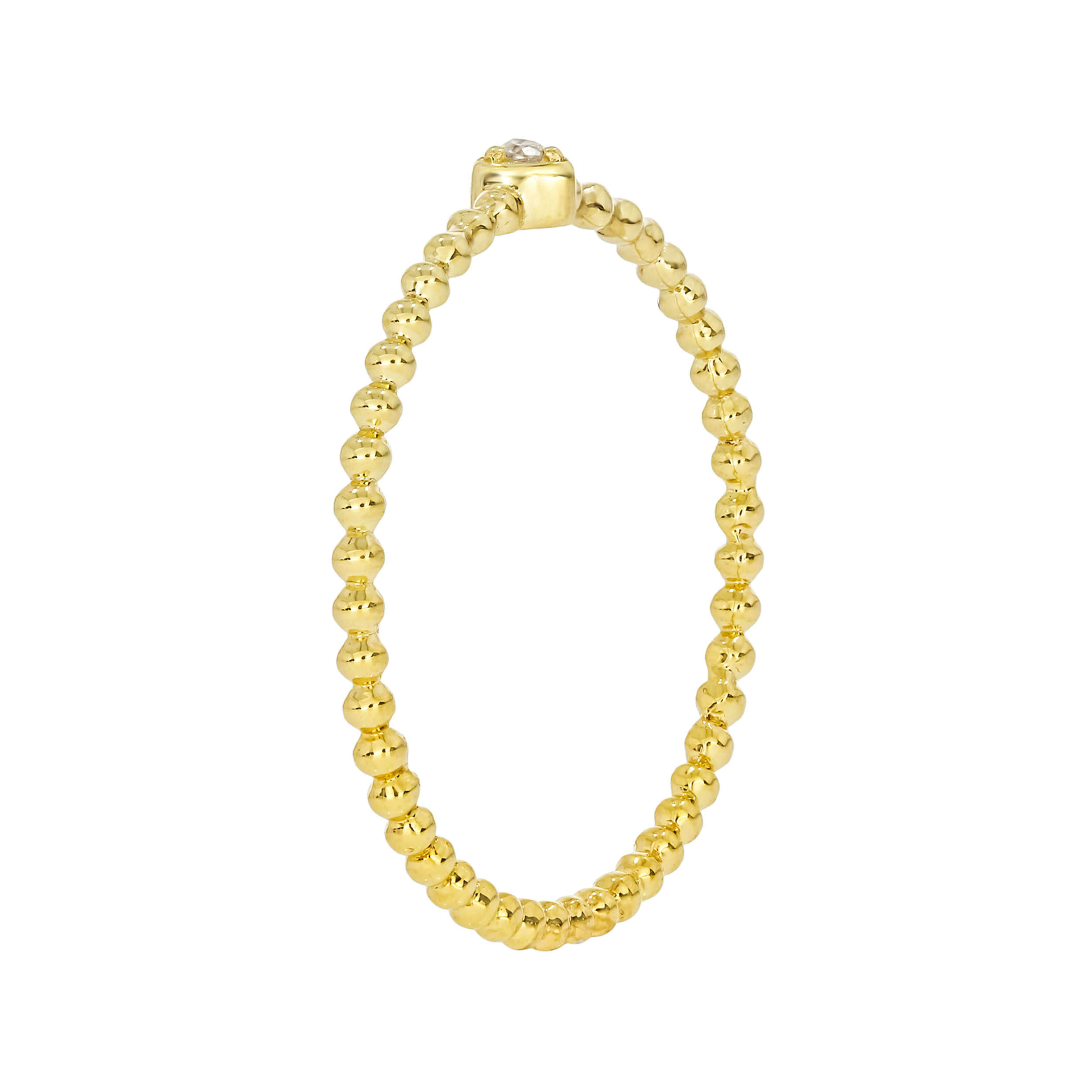 14K Solid Gold Heart Diamond Ring