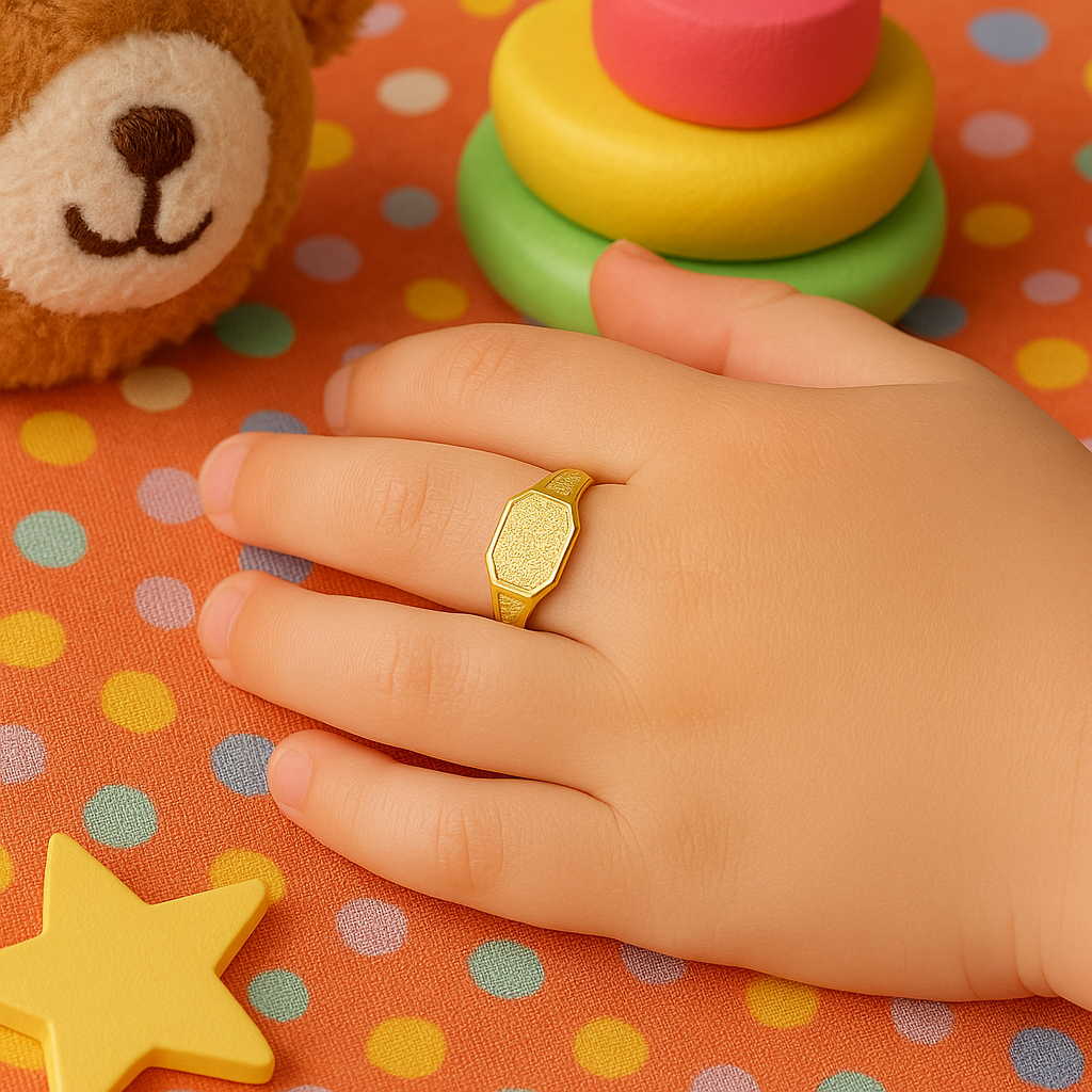 Tiny Heirloom 10K Gold Children’s Signet