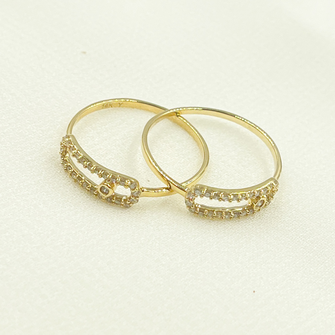 14K Solid Gold Diamond Ring