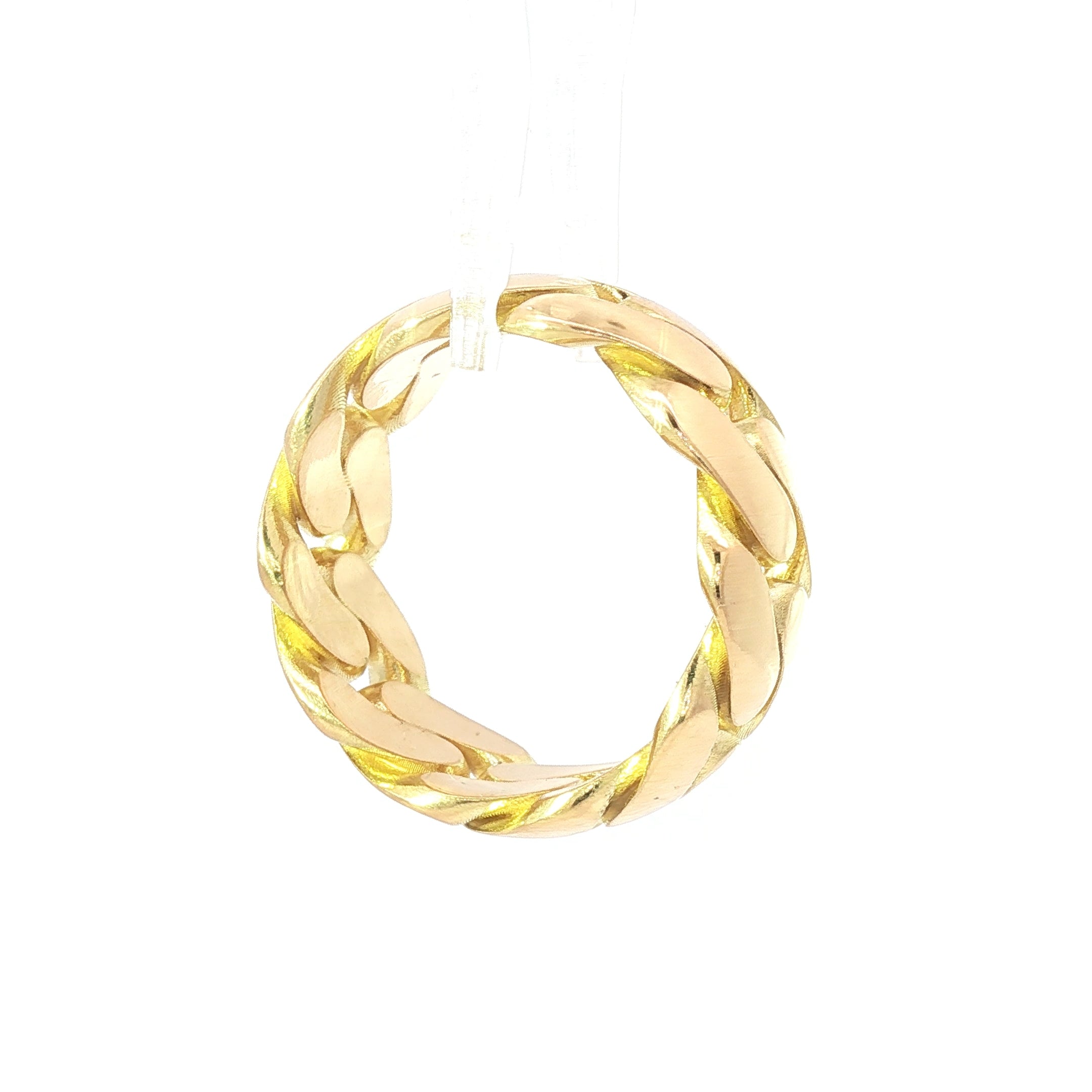 Bold 18kt Cuban Link Ring – Solid Gold Strength