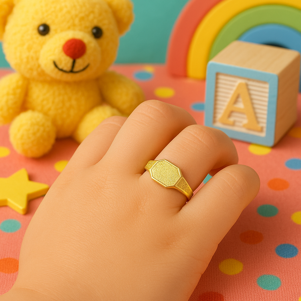 Tiny Heirloom 10K Gold Children’s Signet