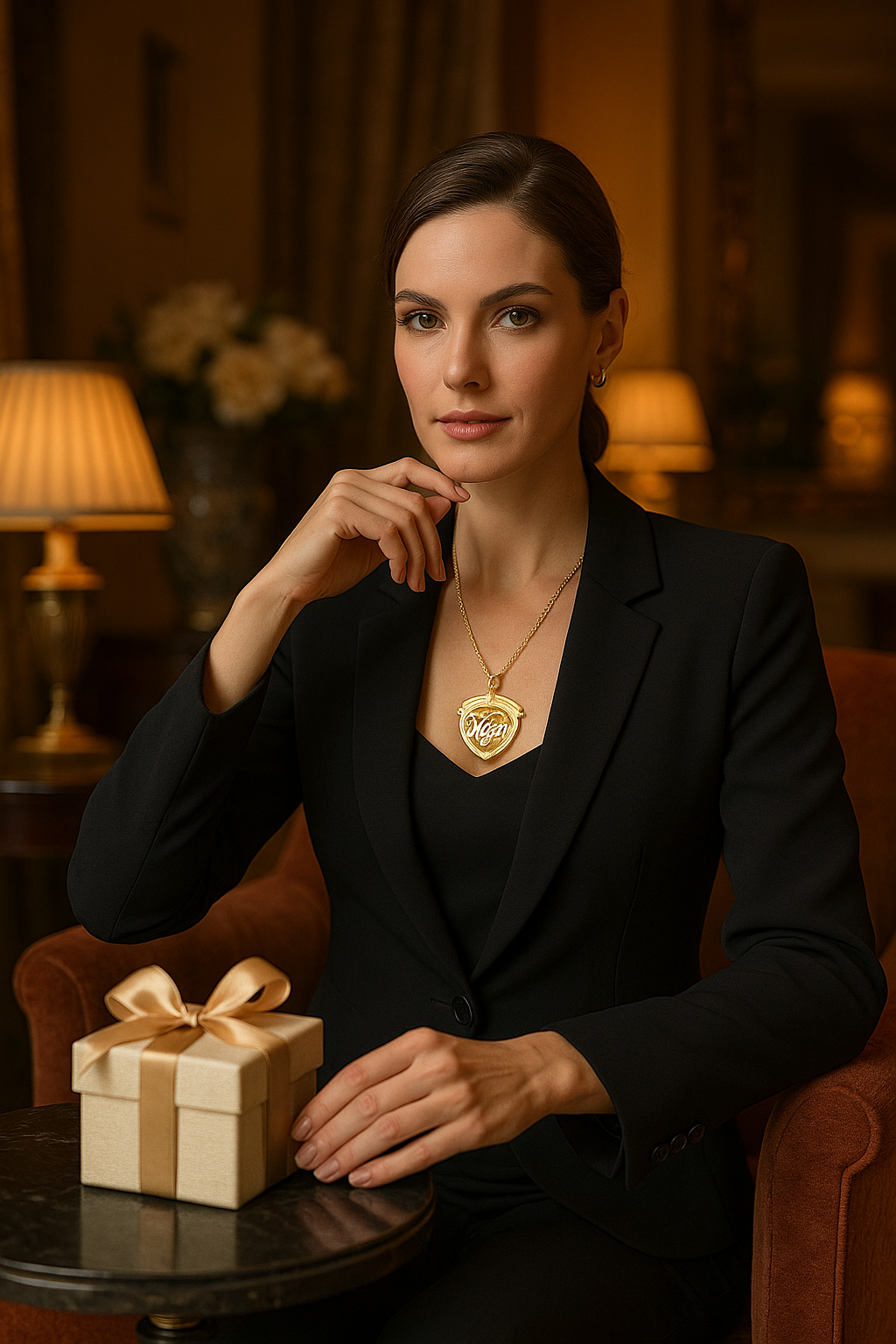 10K Gold “Mom” Heart Pendant of Love