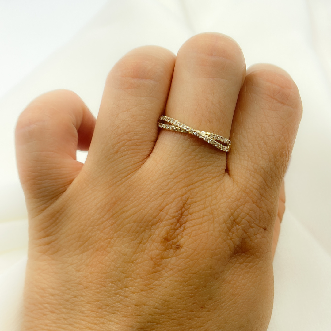 14K Solid Gold Diamond Ring