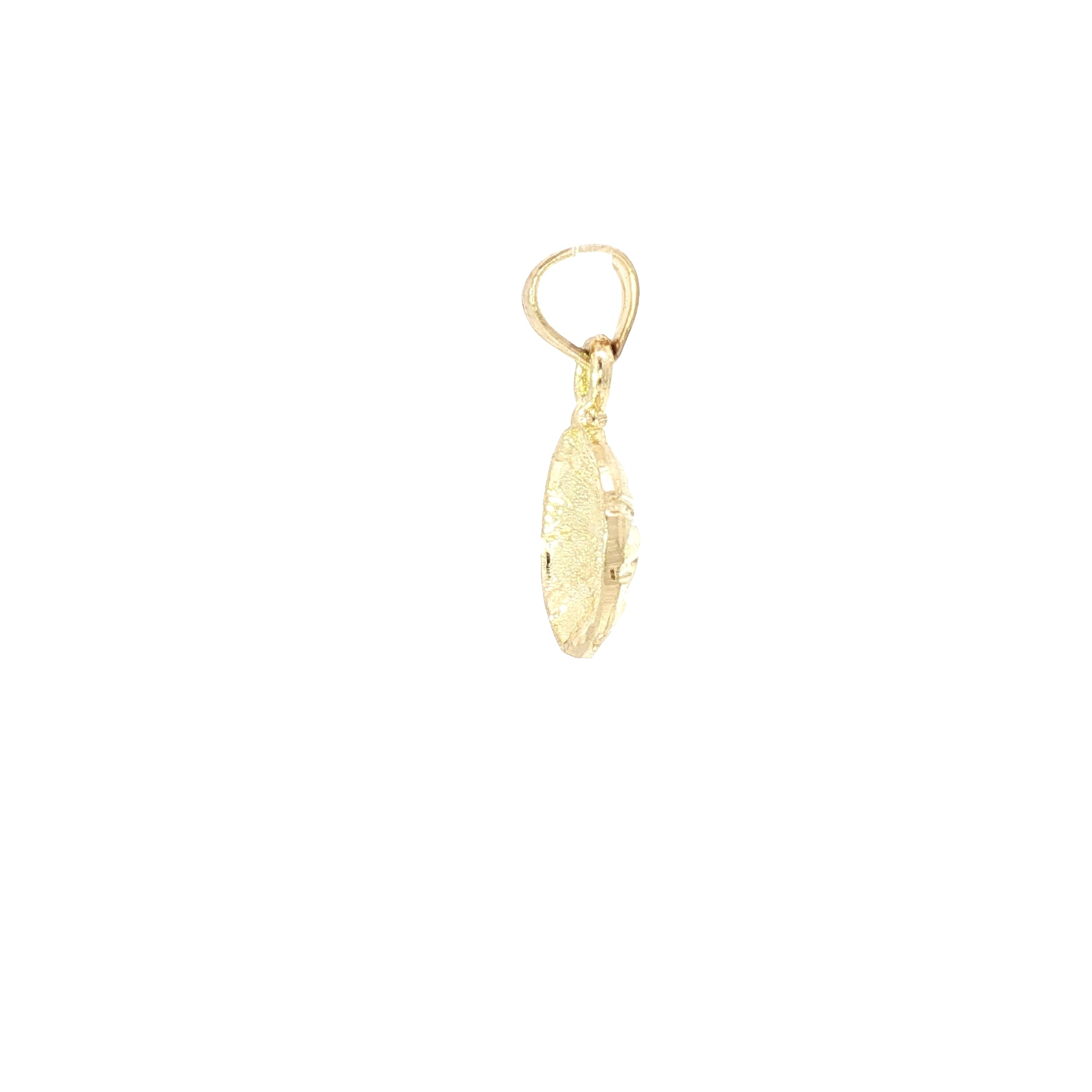 10K Gold Nugget Circle Pendant – Petite & Radiant