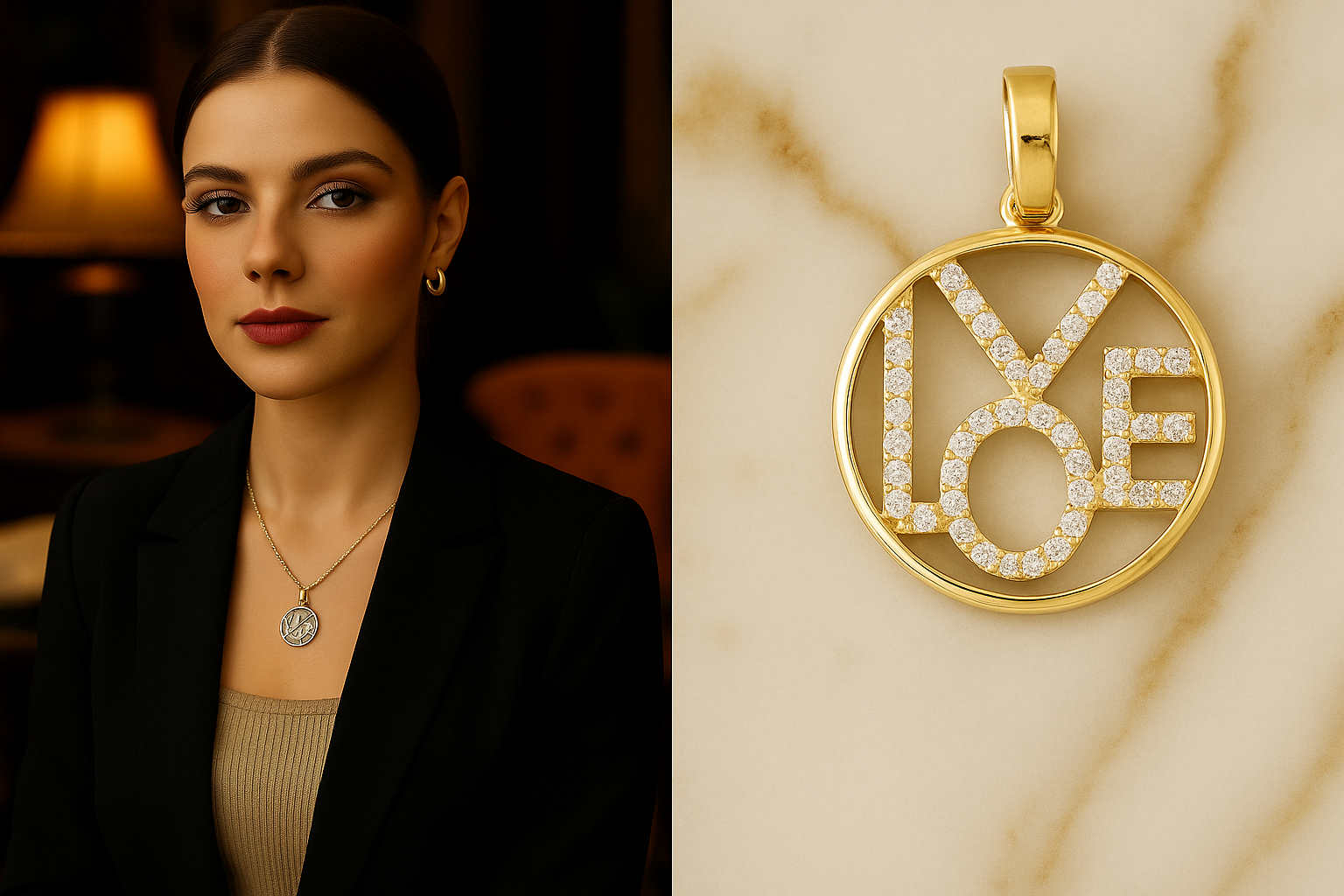 Love Radiance Pendant in 10K Gold